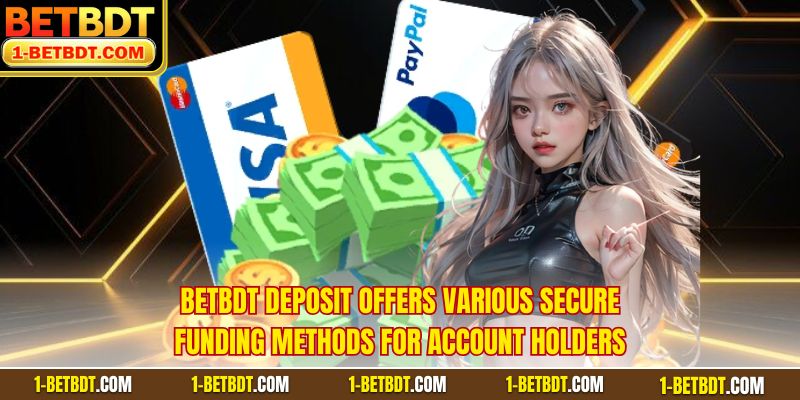 BETBDT deposit offers various secure funding methods for account holders