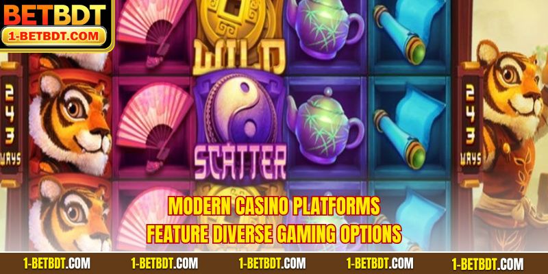 Modern casino platforms feature diverse gaming options