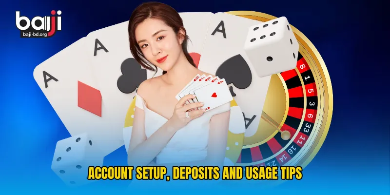 Account Setup, Deposits and Usage Tips