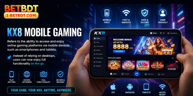 kx8 mobile gaming refers to the ability to access and enjoy online gaming platforms via mobile devices such as smartphones and tablets.