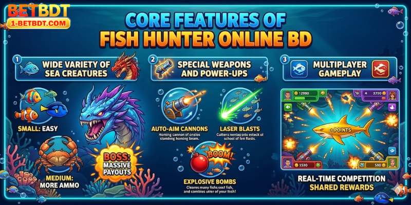 Core Features of Fish Hunter Online BD